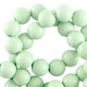 Acrylic beads 4mm round Shiny Soft turquoise green